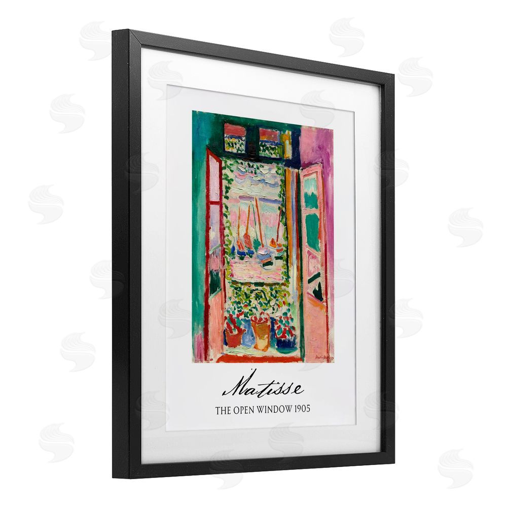 Vintage Hustle The Open Window Matisse Black Framed Print Under Glass Wall Art
