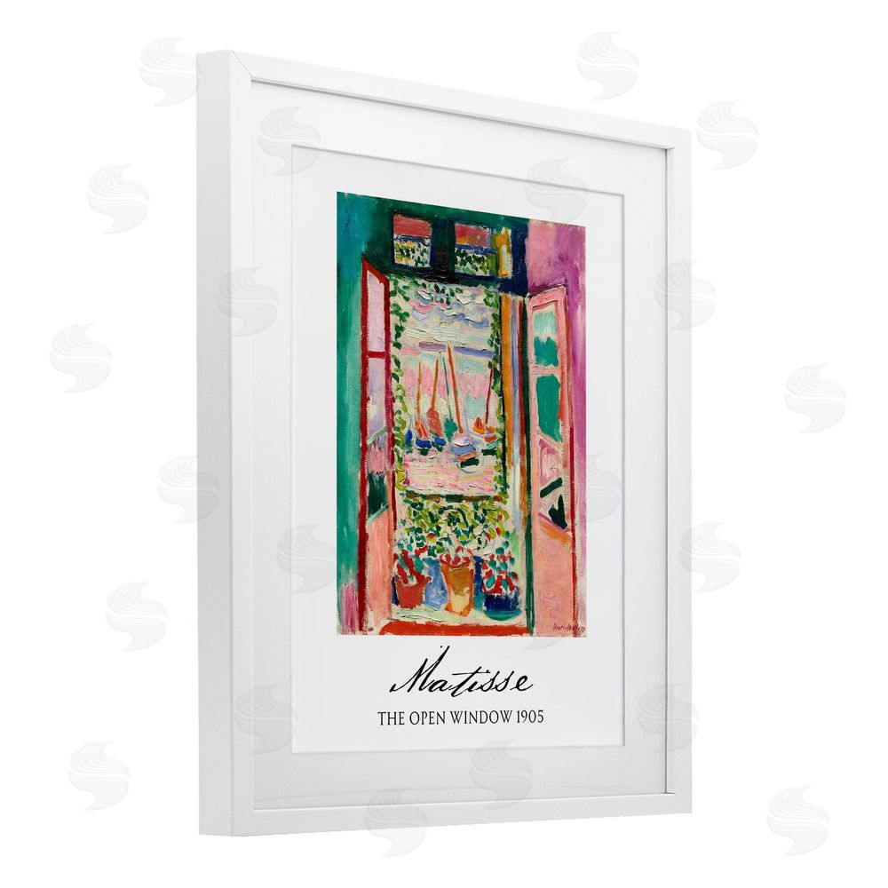 Vintage Hustle The Open Window Matisse White Framed Print Under Glass Wall Art