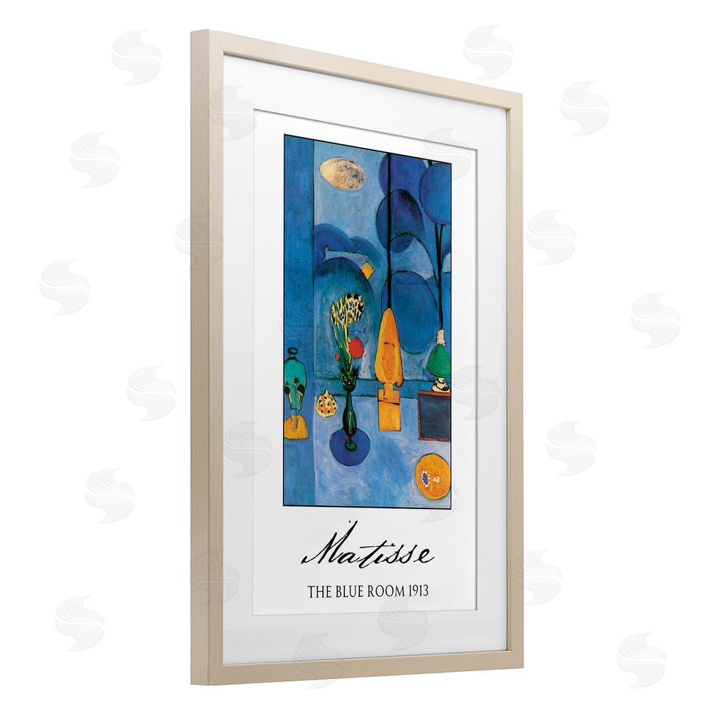 Vintage Hustle Matisse The Blue Room Brown Framed Print Under Glass Wall Art