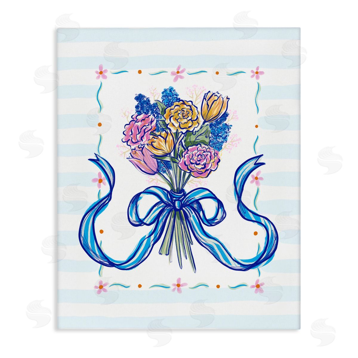 Connie Summers Spring Fresh Ribboned Bundle Canvas Wall Art Print