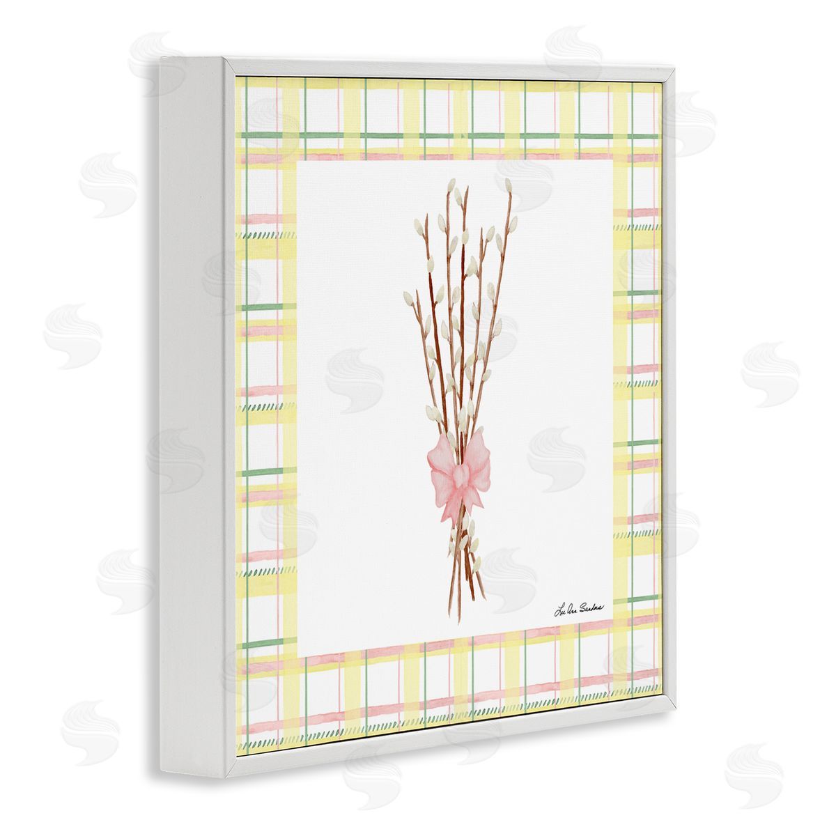 Lee Ann Sanders Pastel Spring Pussy Willow White Framed Giclee Print Wall Art