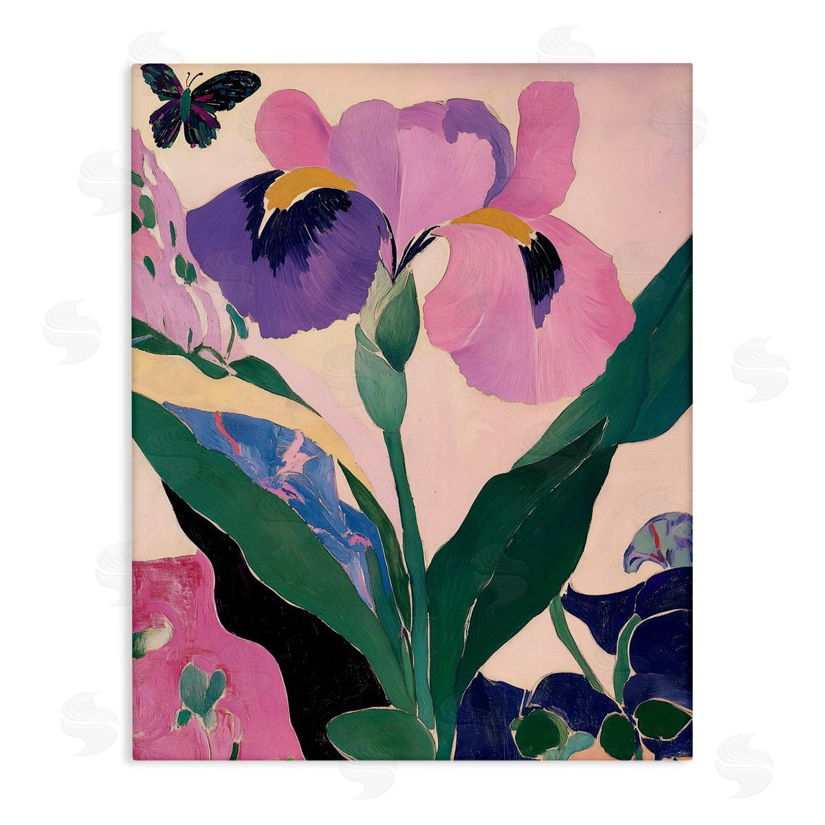 Annabelle Hall Modern Iris Smiles Canvas Wall Art Print