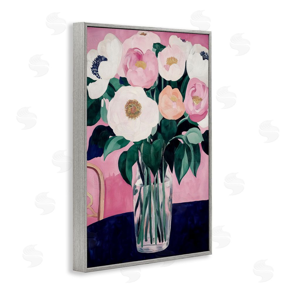 Annabelle Hall The Vase And Chair Gray Framed Giclee Wall Art Print
