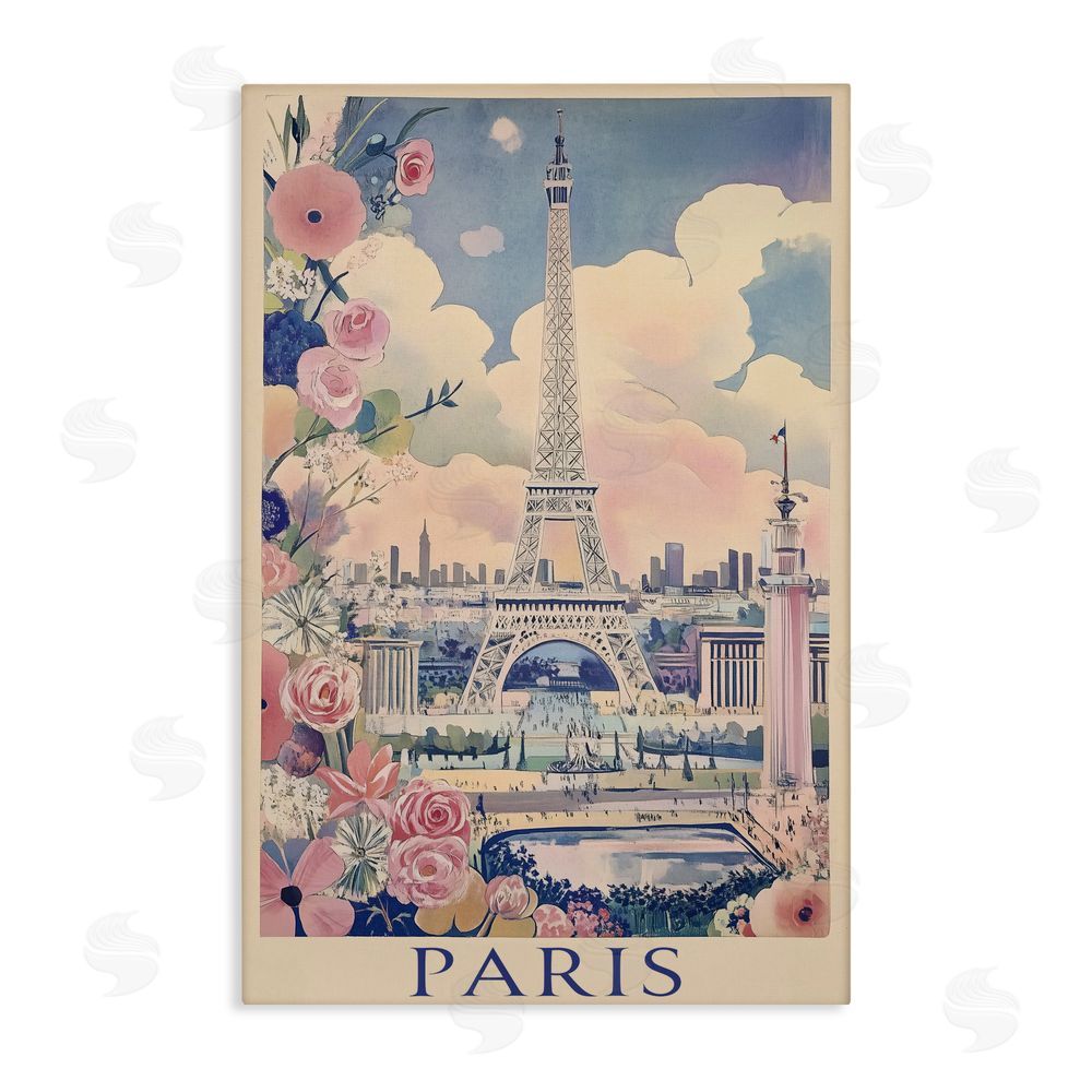 Annabelle Hall Vintage Spring In Paris Canvas Wall Art Print