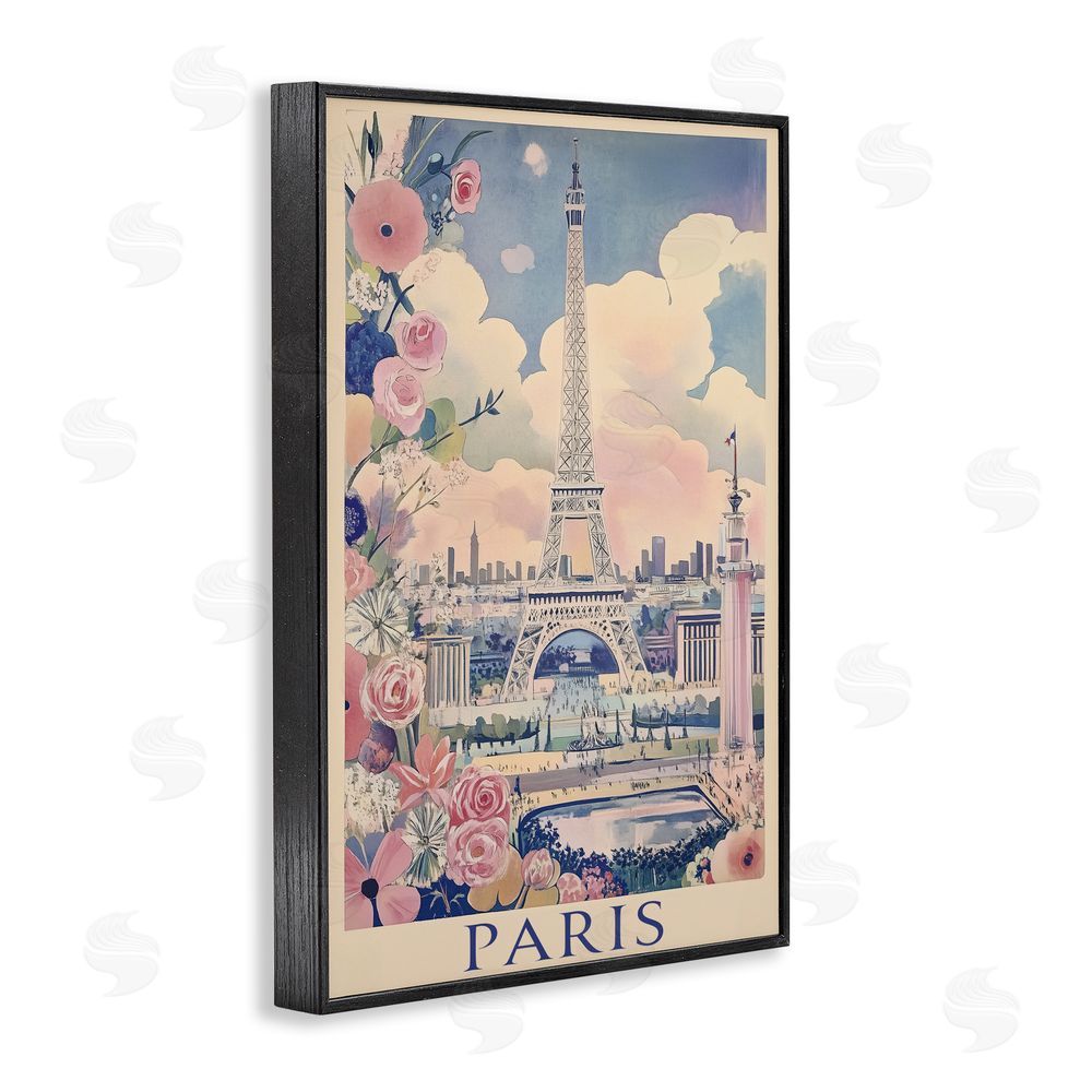 Annabelle Hall Vintage Spring In Paris Black Framed Giclee Wall Art Print