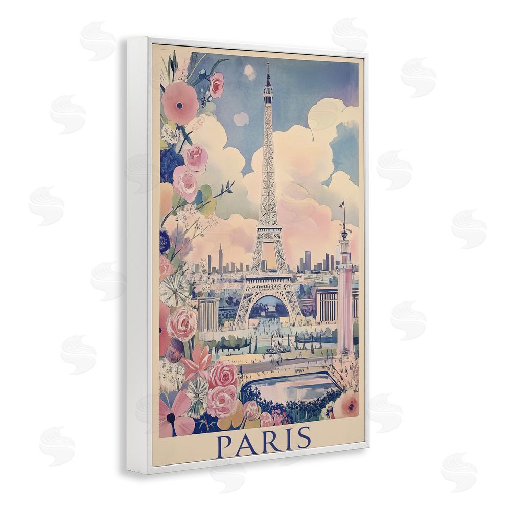 Annabelle Hall Vintage Spring In Paris White Framed Giclee Wall Art Print