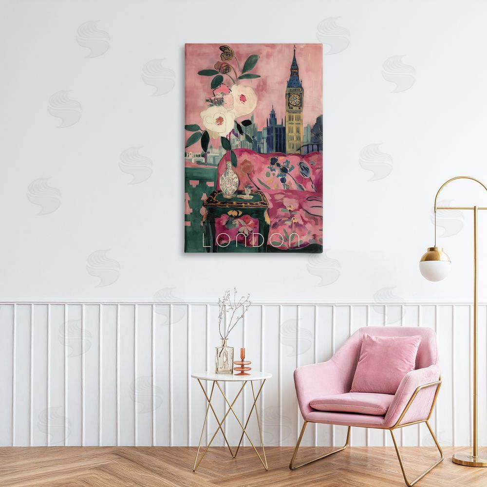 Annabelle Hall London Spring Blossoms Canvas Art on Wall