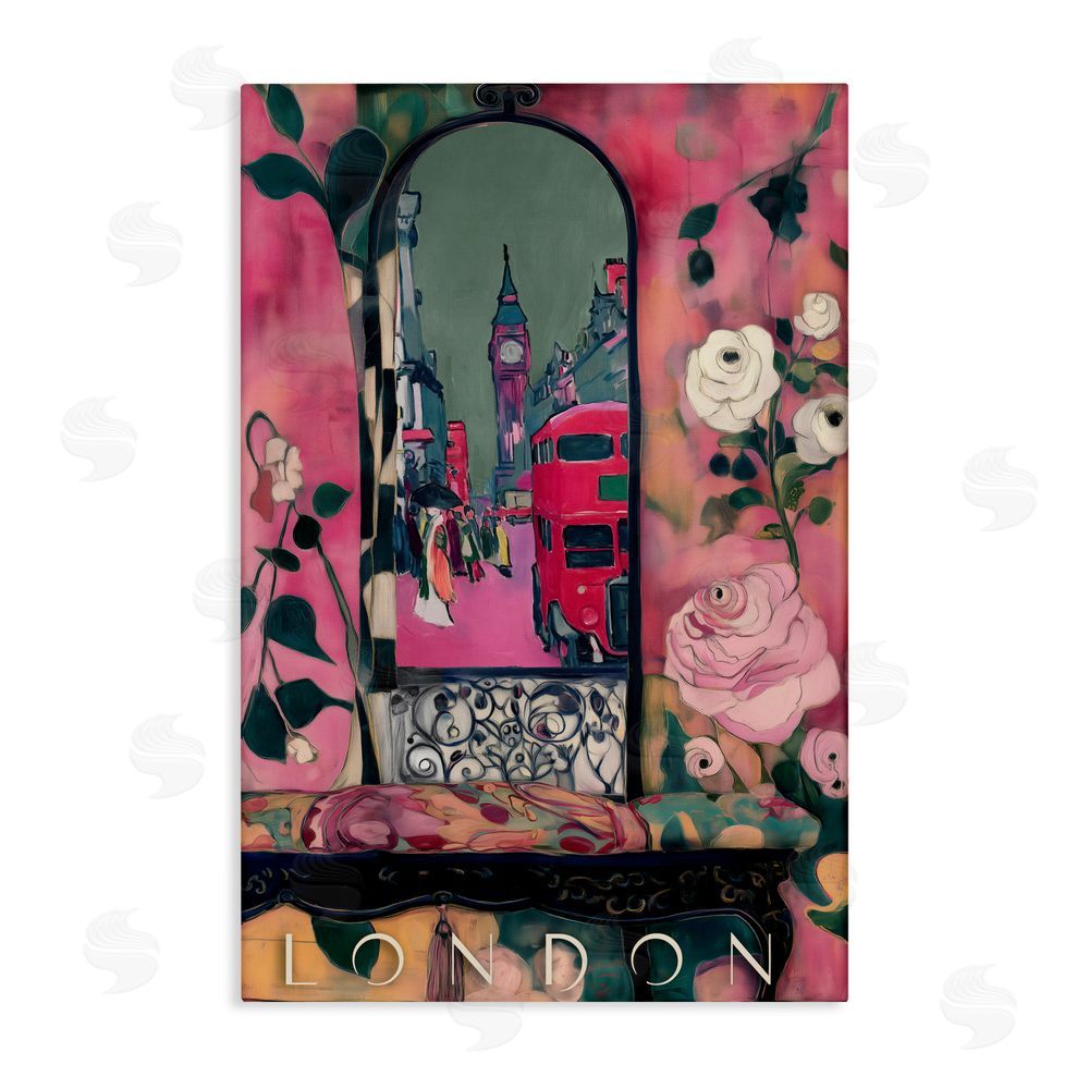Annabelle Hall London Spring Street View Canvas Wall Art Print