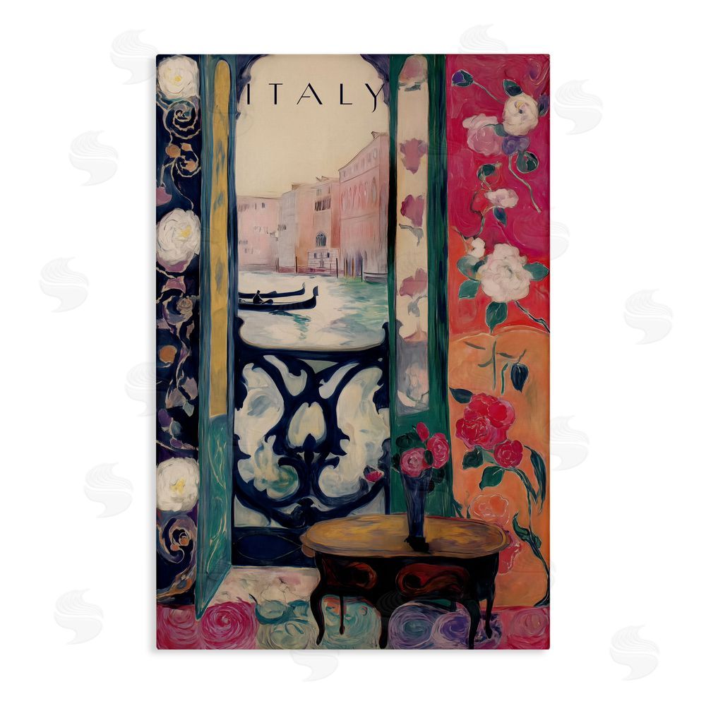Annabelle Hall Italy Spring Canal View Canvas Wall Art Print