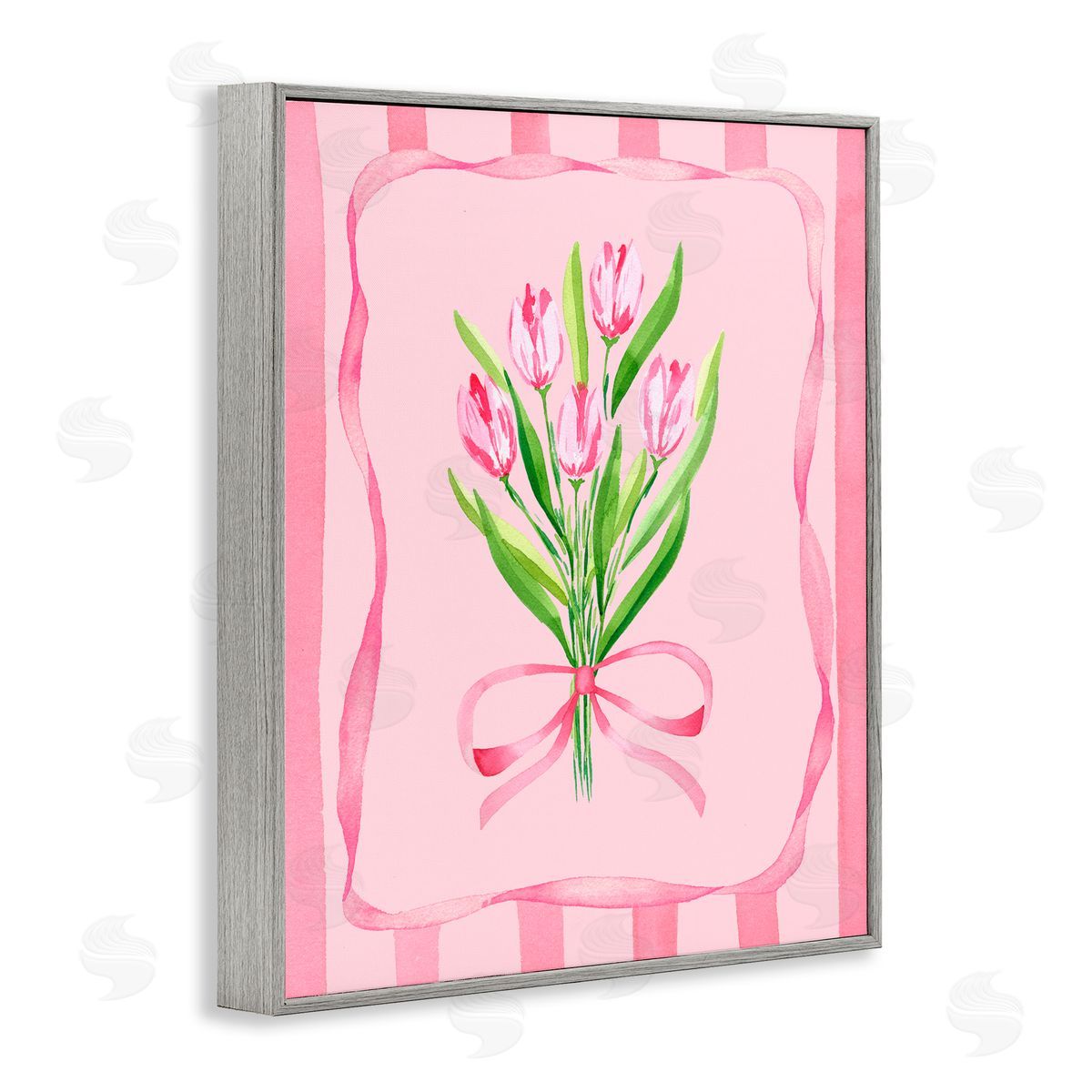 Nina Jacobs Pretty And Sweet Tulips Gray Framed Giclee Print Wall Art