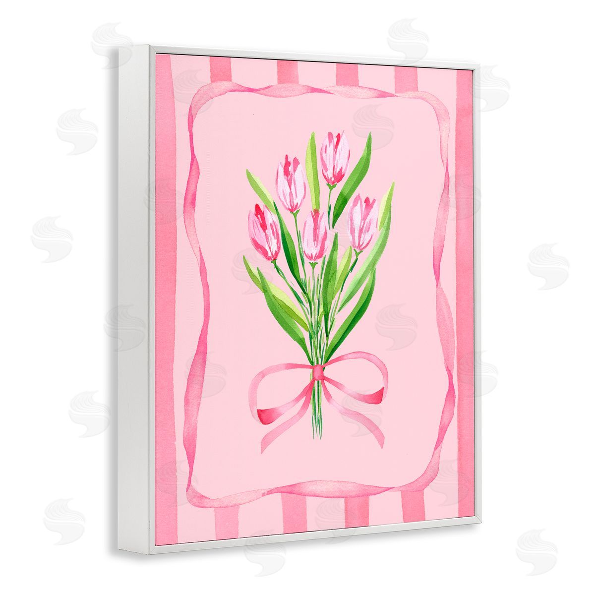 Nina Jacobs Pretty And Sweet Tulips White Framed Giclee Print Wall Art