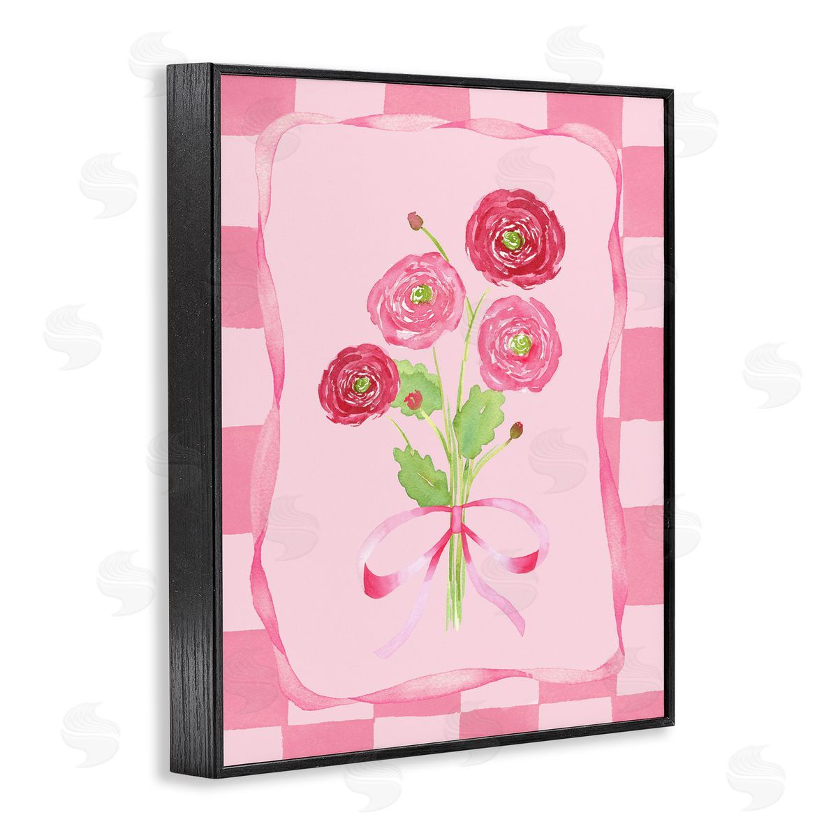 Nina Jacobs Pretty And Sweet Ranunculus Black Framed Giclee Print Wall Art