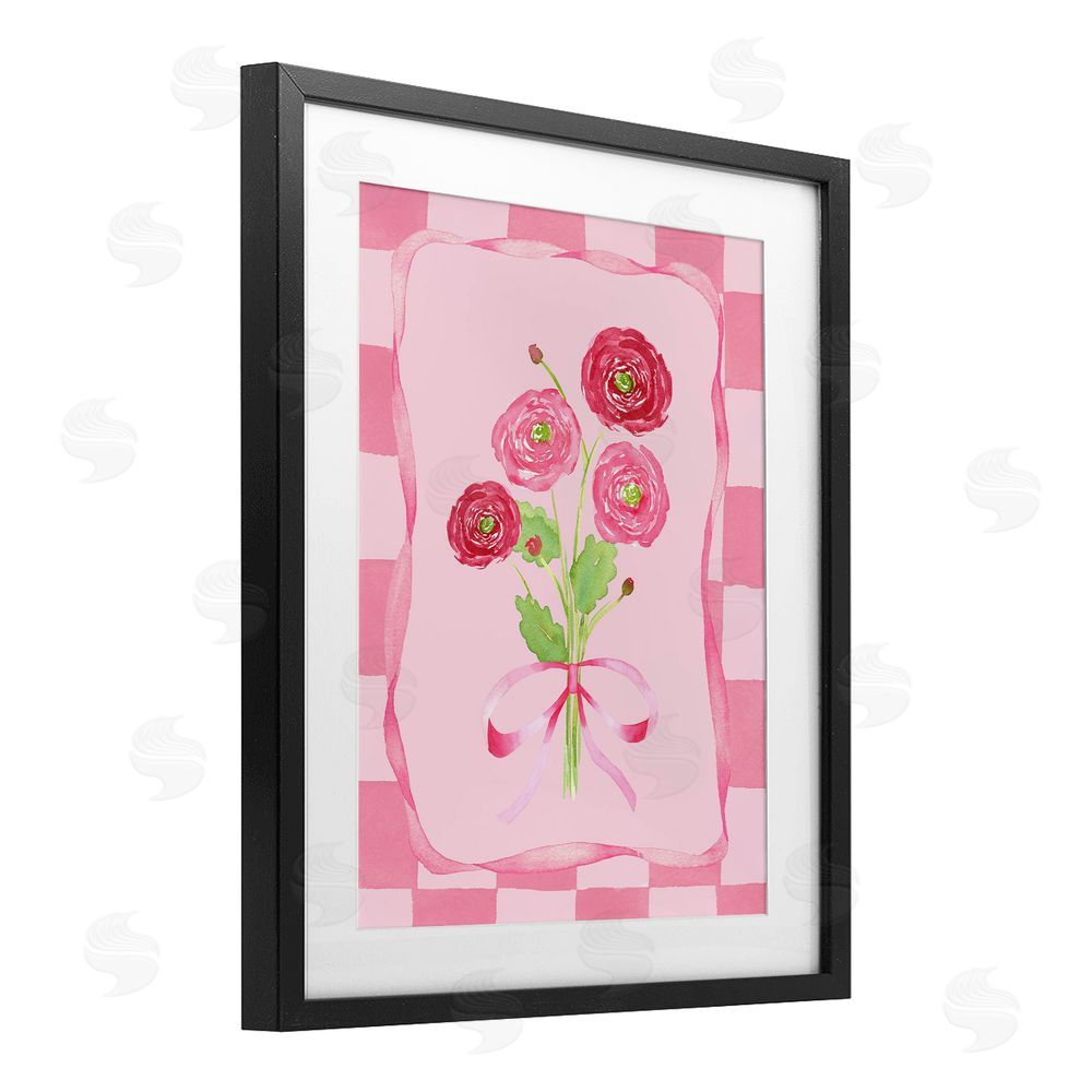 Nina Jacobs Pretty And Sweet Ranunculus Black Framed Print Under Glass Wall Art