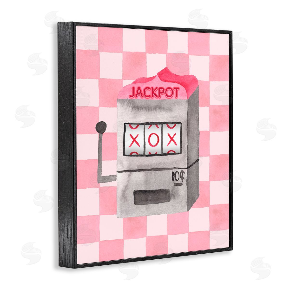 Nina Jacobs Jackpot Slot Machine Black Framed Giclee Print Wall Art