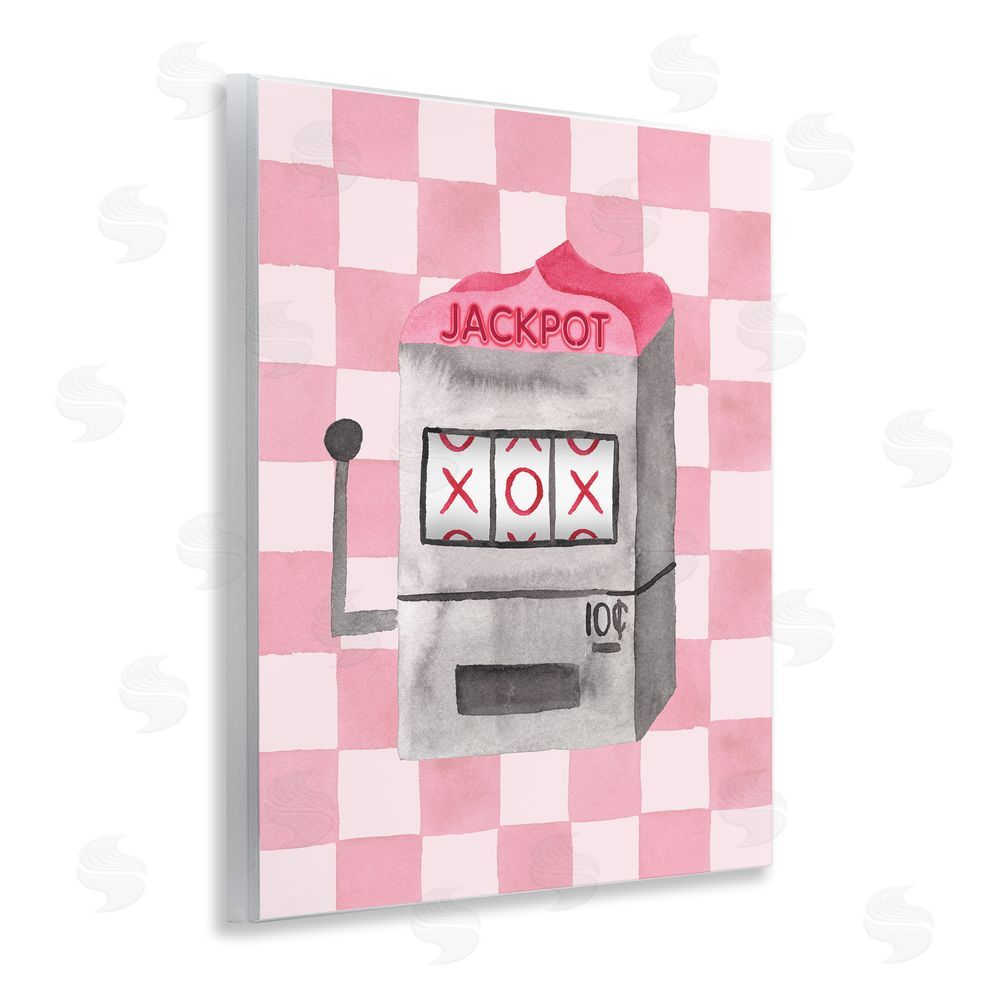 Nina Jacobs Jackpot Slot Machine Wooden Wall Plaque Art Print