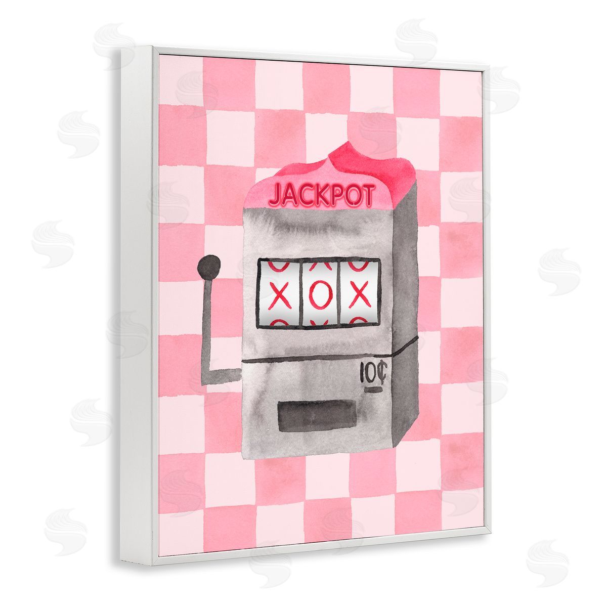 Nina Jacobs Jackpot Slot Machine White Framed Giclee Print Wall Art
