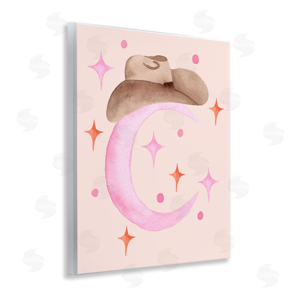 Nina Jacobs Moon Cowgirl Hat Wooden Wall Plaque Art Print