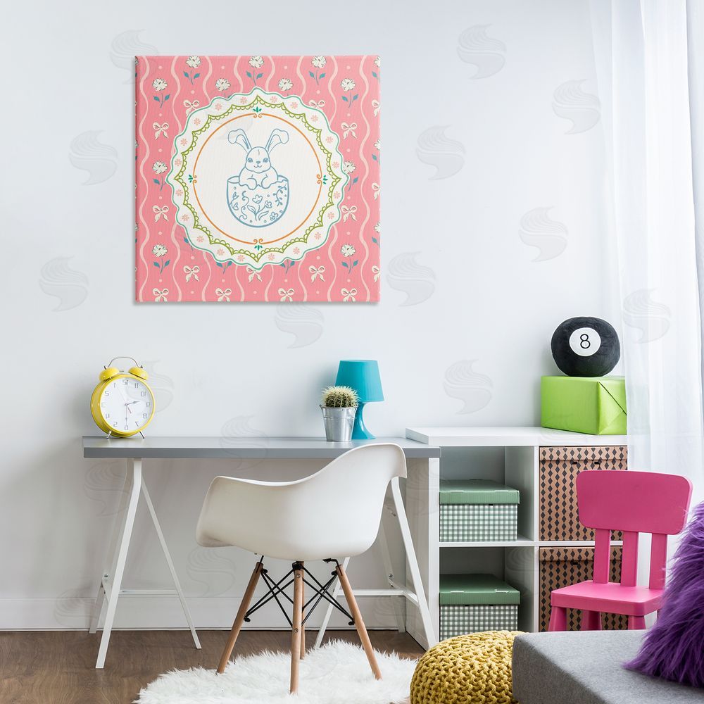 Angela Steahling Spring Bunny & Egg Shell Canvas Art on Wall