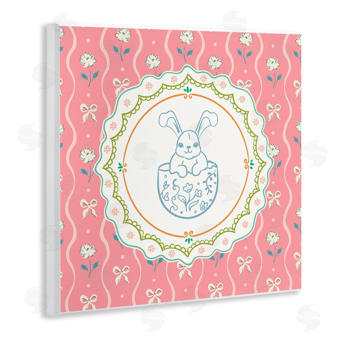 Angela Steahling Spring Bunny & Egg Shell Wall Plaque Art Print