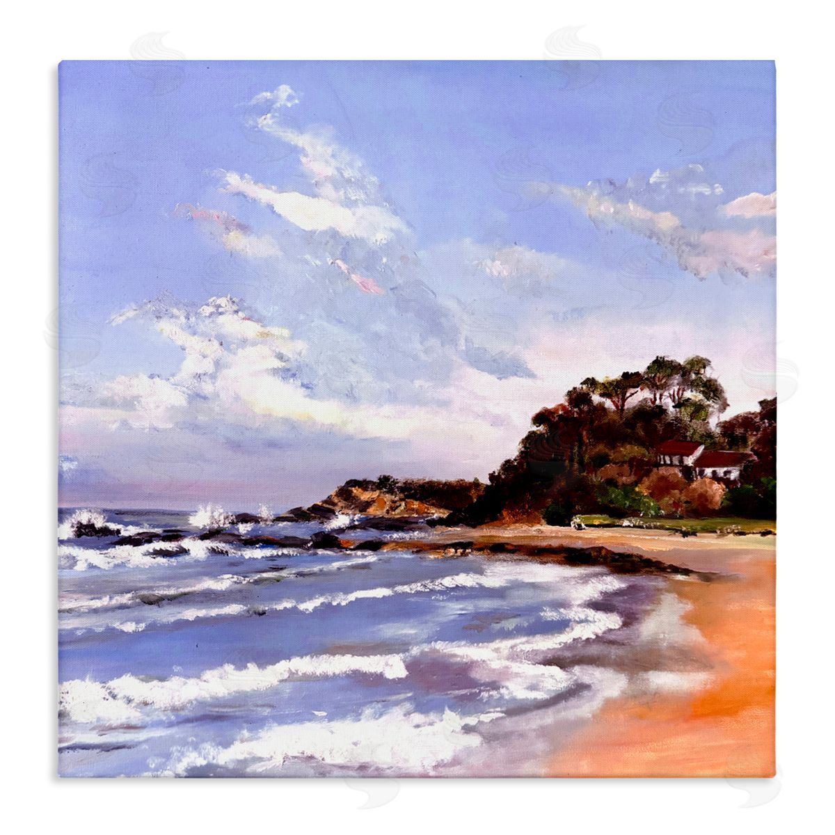 Patricia Reynolds Malua Bay Seascape Stretched Canvas Wall Art Print