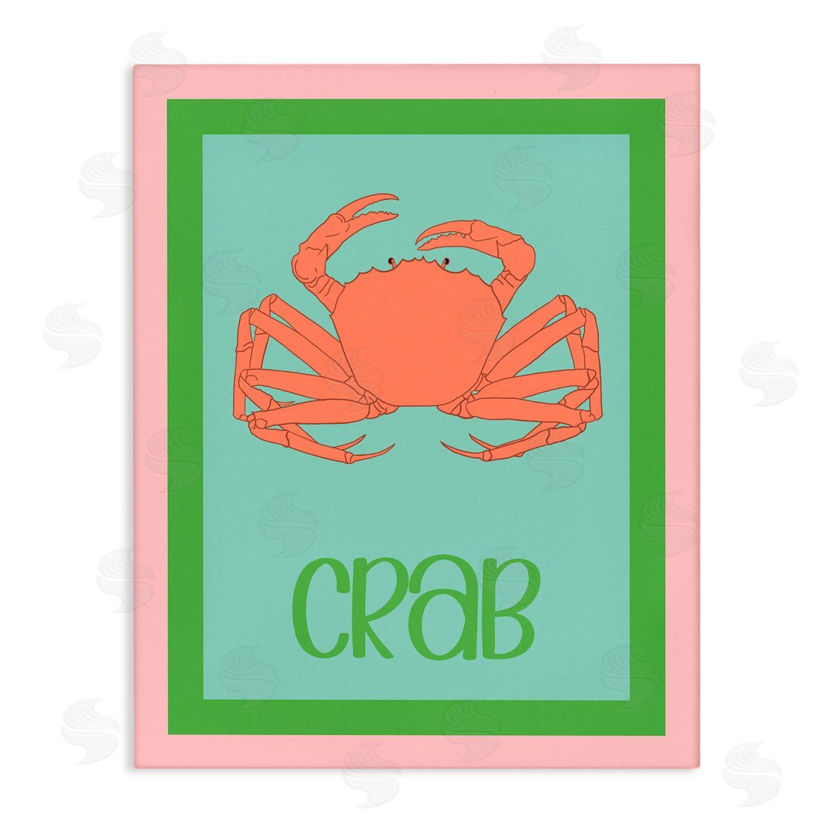 Christine Becker Coastal Cuisine Crab Canvas Wall Art Print