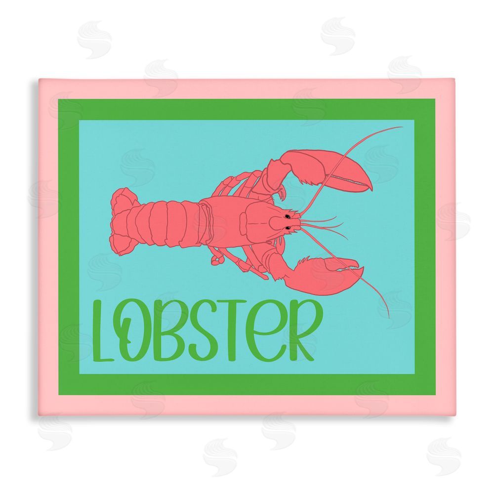 Christine Becker Coastal Cuisine Lobster Canvas Wall Art Print