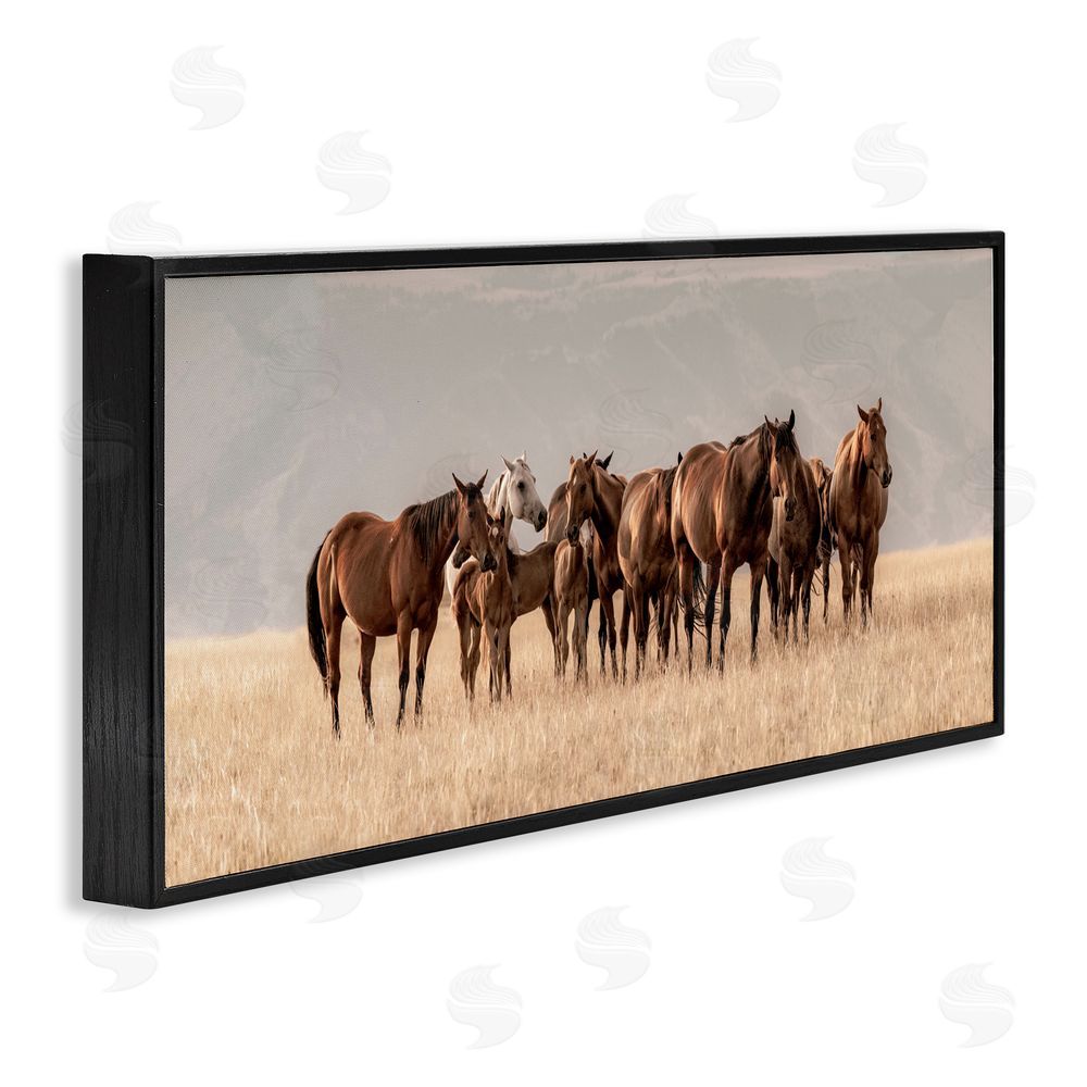 Christy Berry Montana Mares Herd Black Framed Giclee Wall Art Print