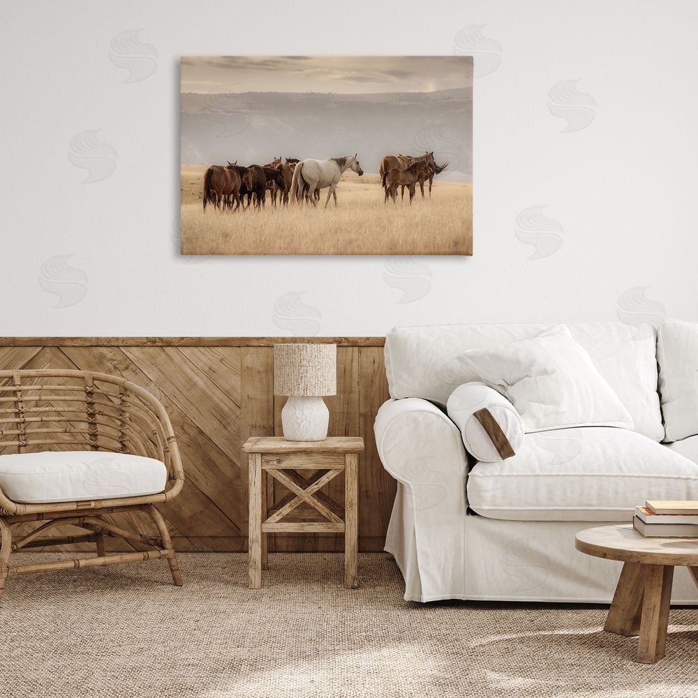 Christy Berry Equestrian Montana Herd Canvas Art on Wall