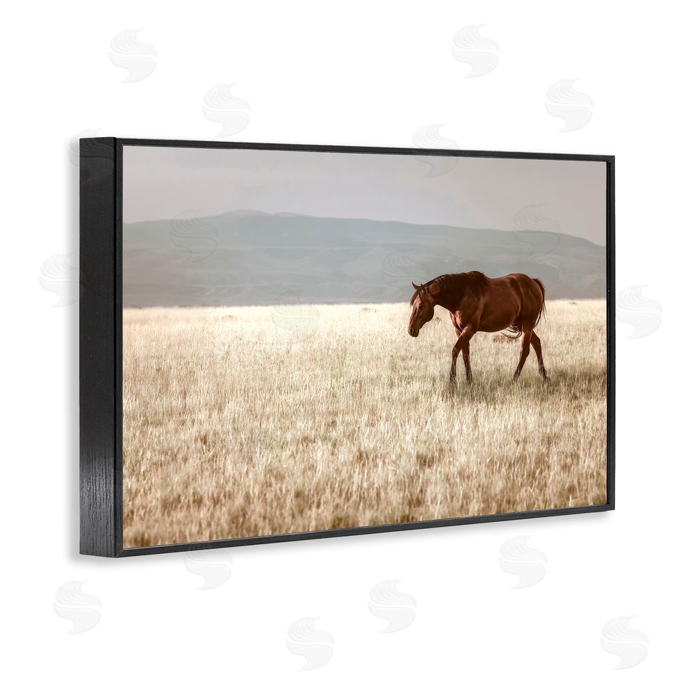 Christy Berry Serene Montana Stallion Black Framed Giclee Wall Art Print