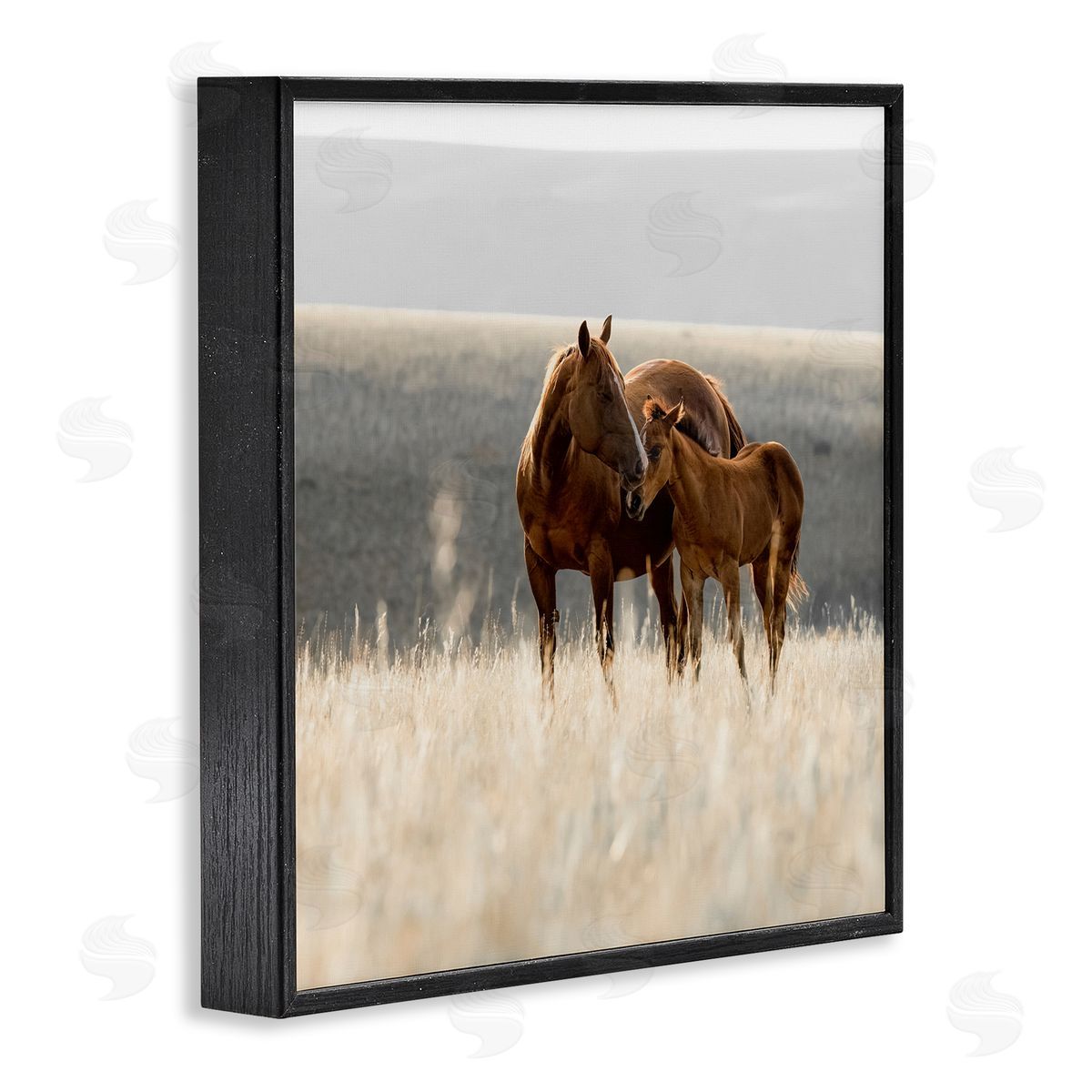 Christy Berry Montana Mares Landscape Black Framed Giclee Wall Art Print