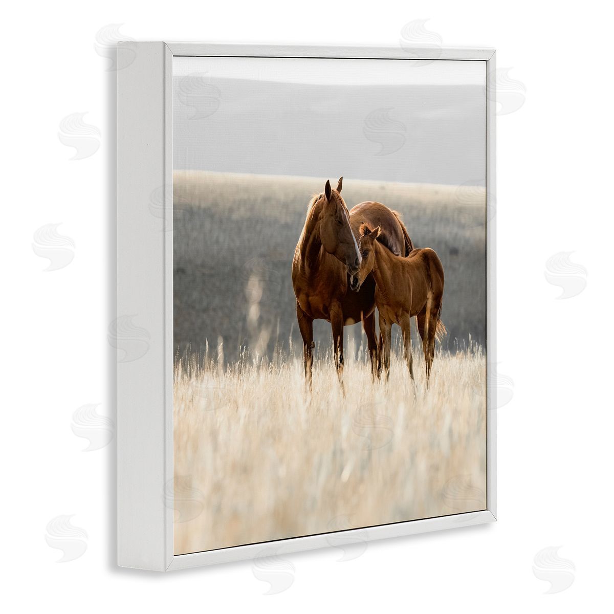 Christy Berry Montana Mares Landscape White Framed Giclee Wall Art Print