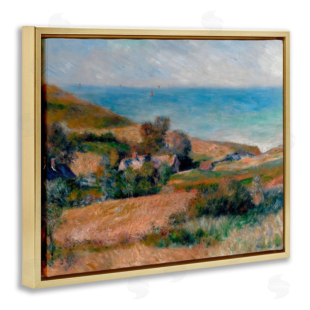 Pierre-Auguste Renoir View Of The Seacoast Renoir Gold Floating Frame Canvas Wall Art Print