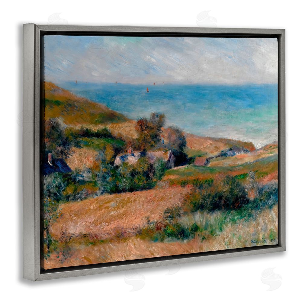 Pierre-Auguste Renoir View Of The Seacoast Renoir Gray Floating Frame Canvas Wall Art Print