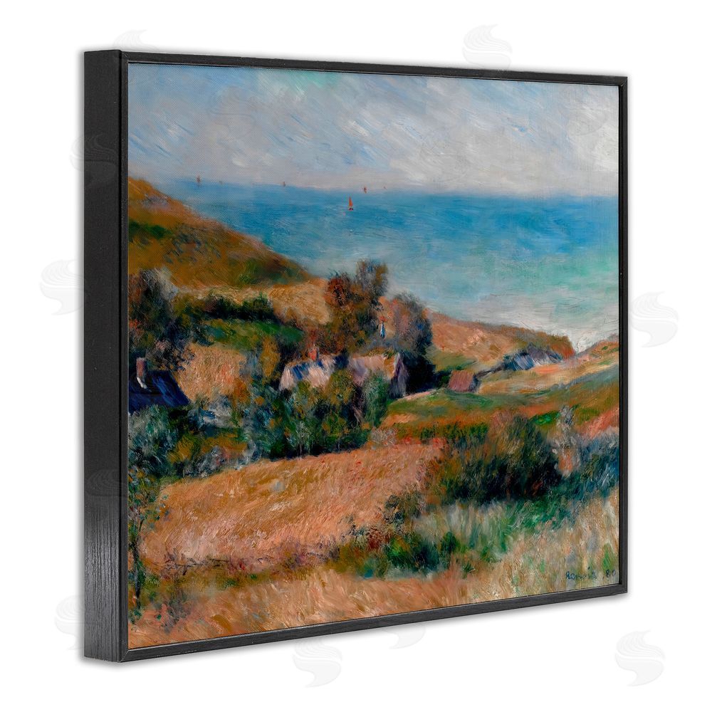 Pierre-Auguste Renoir View Of The Seacoast Renoir Black Framed Giclee Print Wall Art