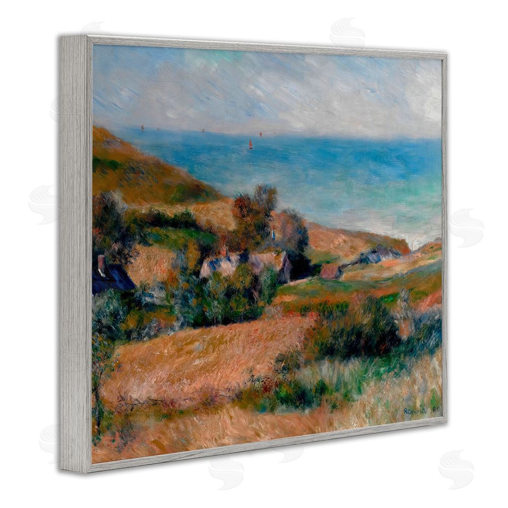 Pierre-Auguste Renoir View Of The Seacoast Renoir Gray Framed Giclee Print Wall Art