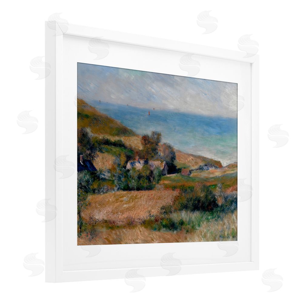 Pierre-Auguste Renoir View Of The Seacoast Renoir White Framed Print Under Glass Wall Art