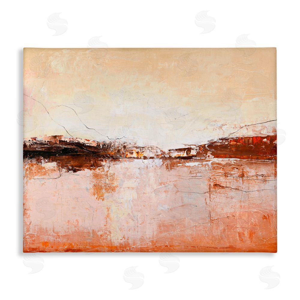 Design Fabrikken Warm Distressed Horizon Stretched Canvas Wall Art Print