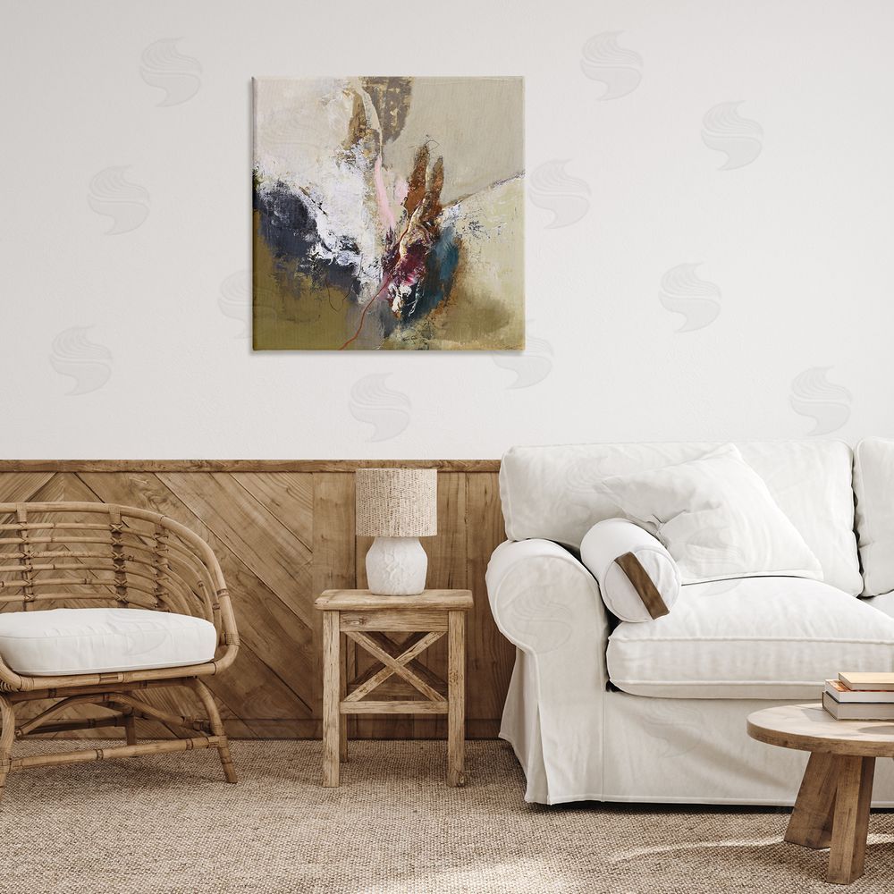 Design Fabrikken Earthy Mood Composition Stretched Canvas Wall Art Print in Room