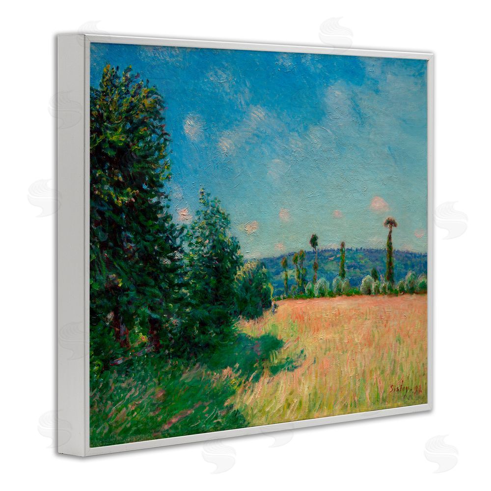 Alfred Sisley Sahurs Meadows in Morning Sun White Framed Giclee Print Wall Art