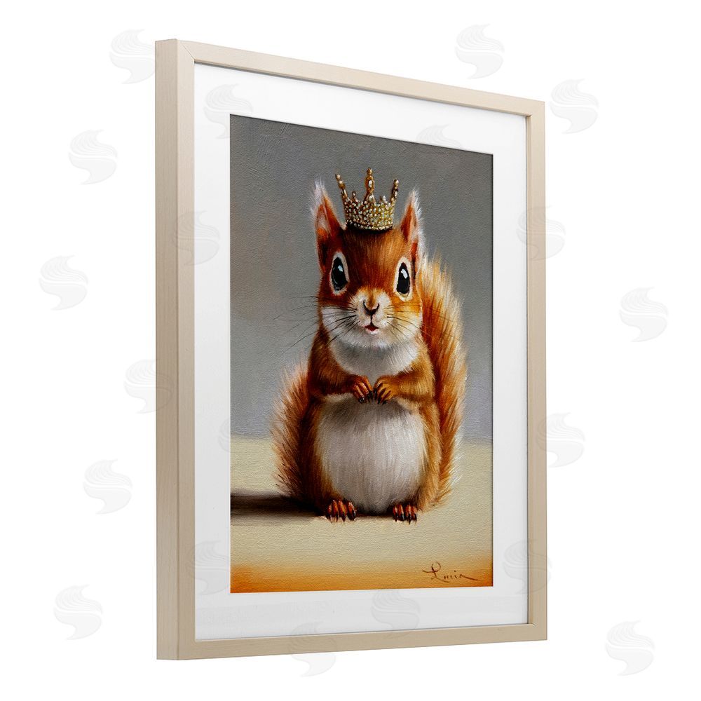 Lucia Heffernan Fancy Crowned Squirrel Brown Framed Print Under Glass Wall Art