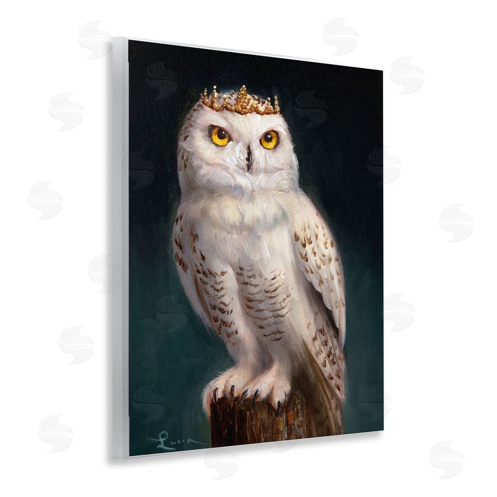 Lucia Heffernan Snowy Owl King Wooden Wall Plaque Art Print
