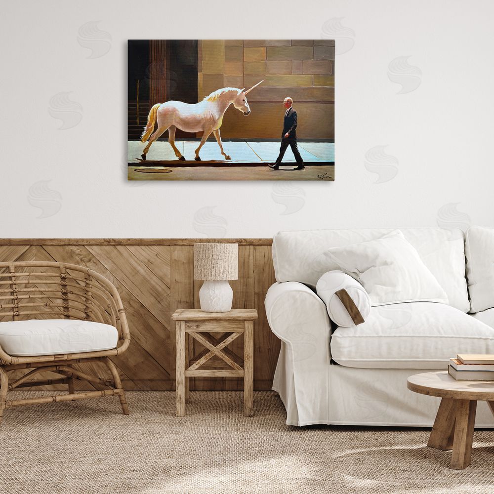 Keith Thomson The Exception Proves The Rule Stretched Canvas Wall Art Print in Room