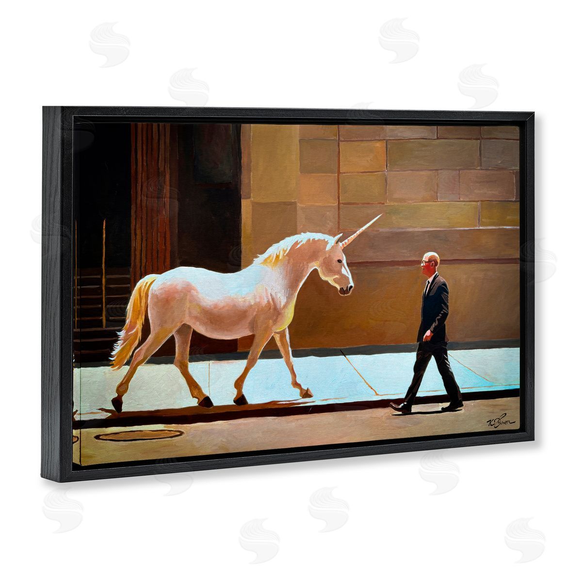 Keith Thomson The Exception Proves The Rule Black Floating Frame Canvas Wall Art Print