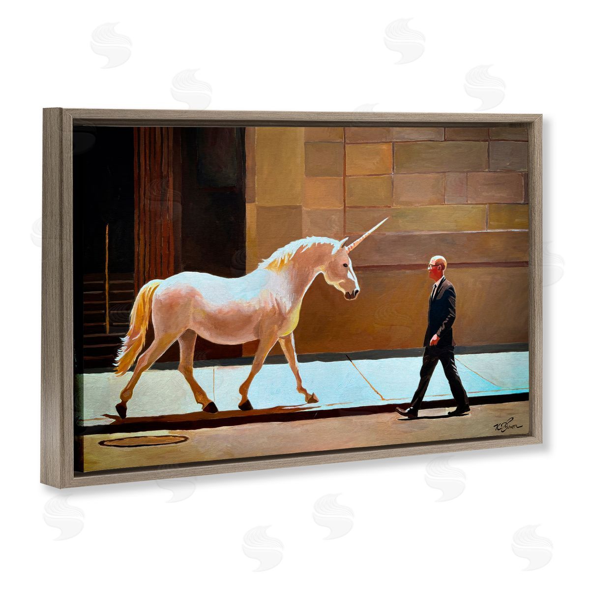 Keith Thomson The Exception Proves The Rule Brown Floating Frame Canvas Wall Art Print