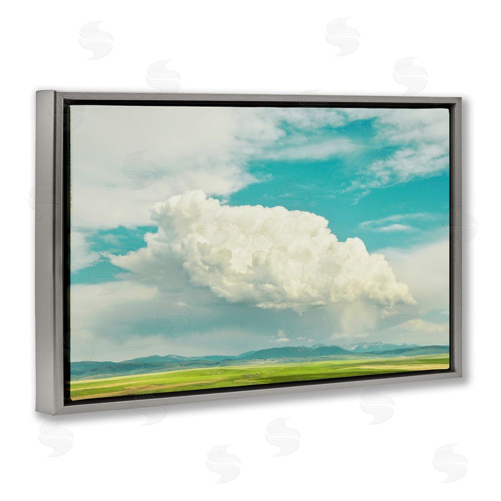 Annie Bailey Art Happy Accidents Clouds Gray Floating Frame Canvas Wall Art Print