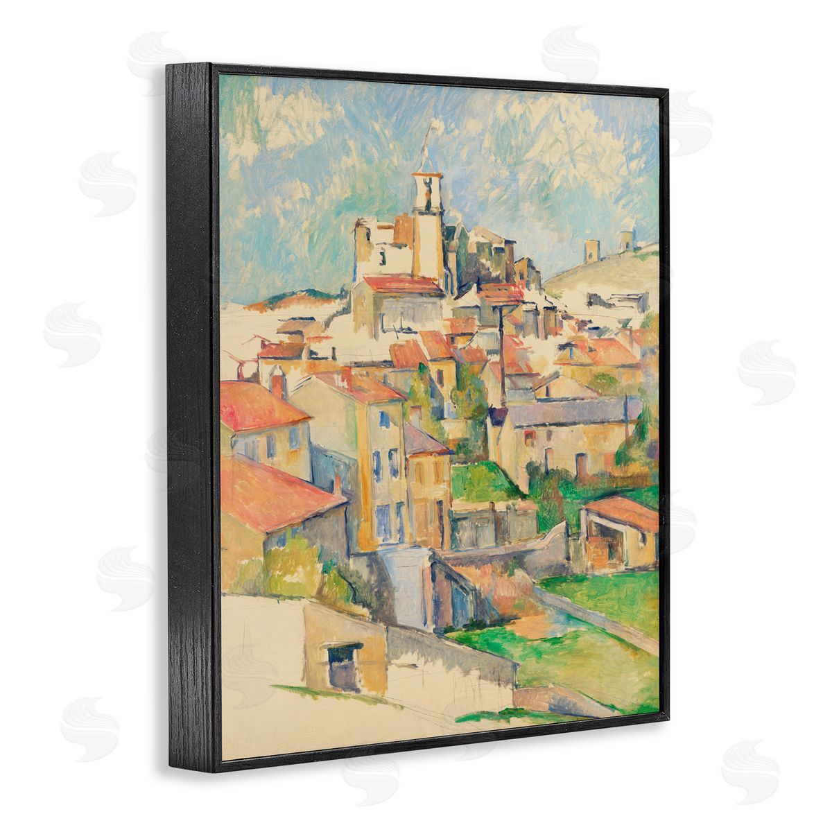 Paul Cezanne Gardanne Cezanne Cityscape Black Framed Giclee Wall Art Print