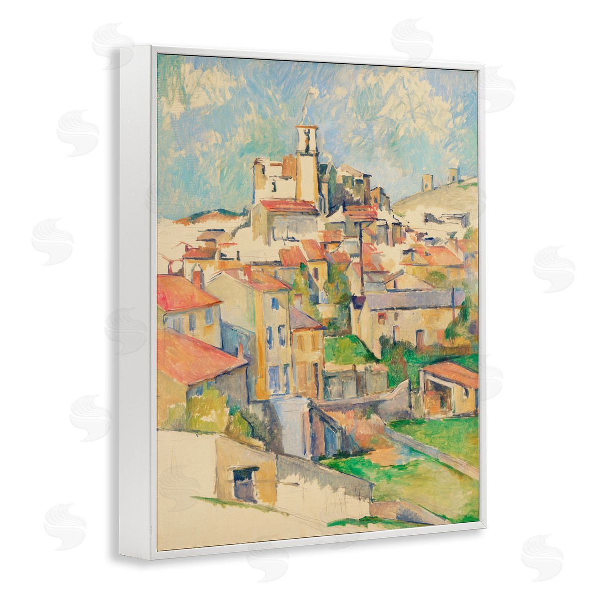 Paul Cezanne Gardanne Cezanne Cityscape White Framed Giclee Wall Art Print