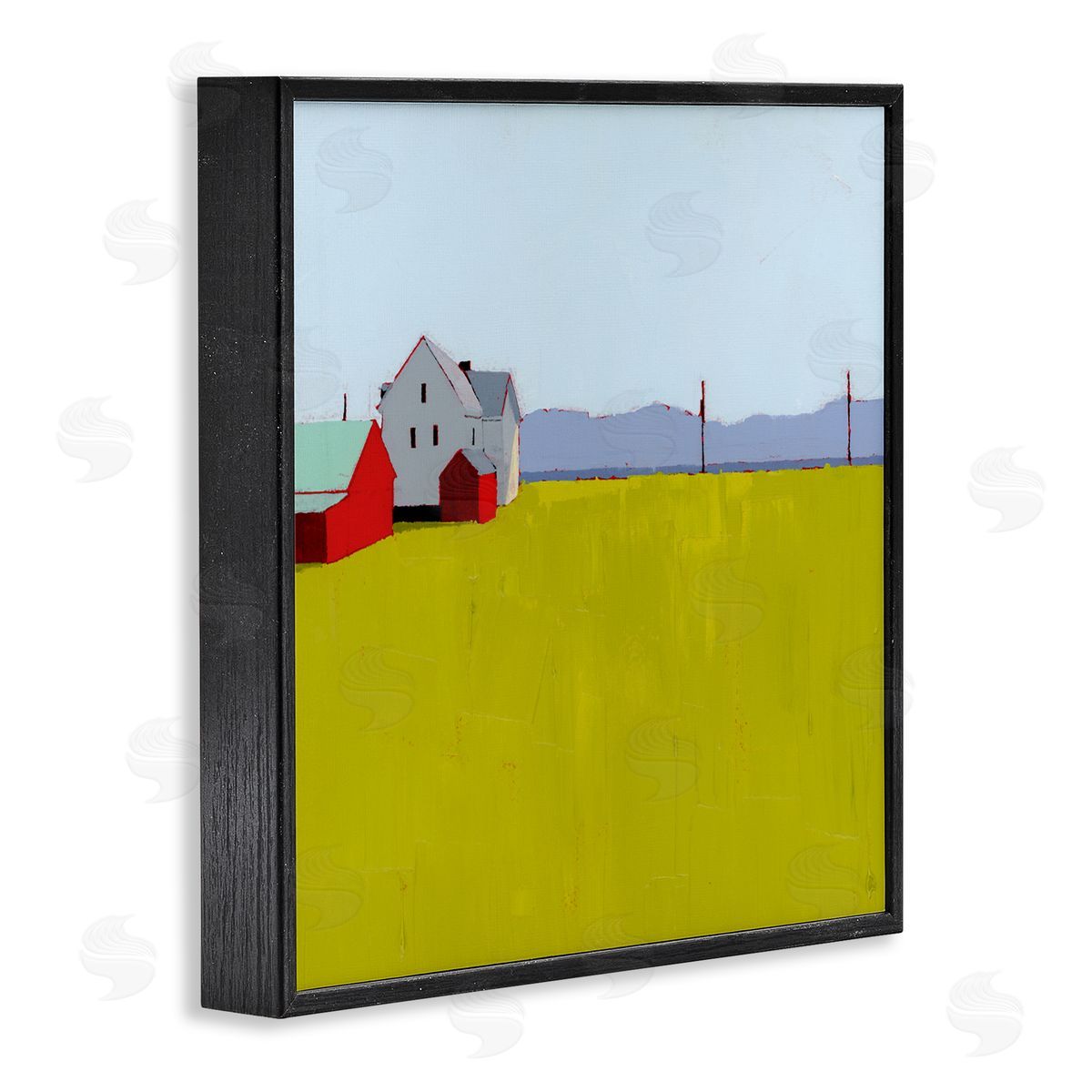 Ruth LaGue Farmhouse & Shed Landscape Black Framed Giclee Print Wall Art