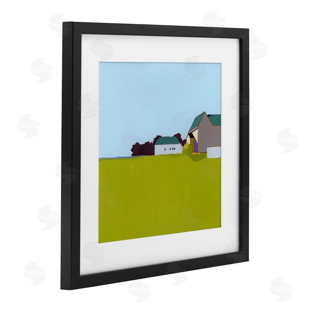 Ruth LaGue Spring Morning Farm Land Black Framed Print Under Glass Wall Art