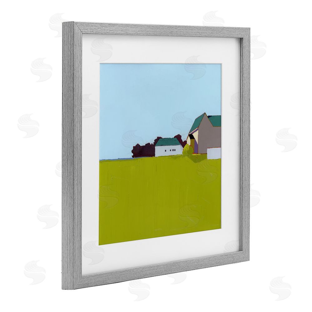 Ruth LaGue Spring Morning Farm Land Gray Framed Print Under Glass Wall Art